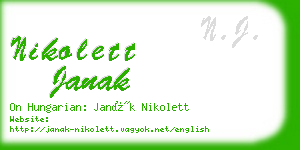 nikolett janak business card